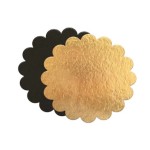 ScrapCooking Cake Scalloped Cake Boards 28cm Gold/Black, Set of 5