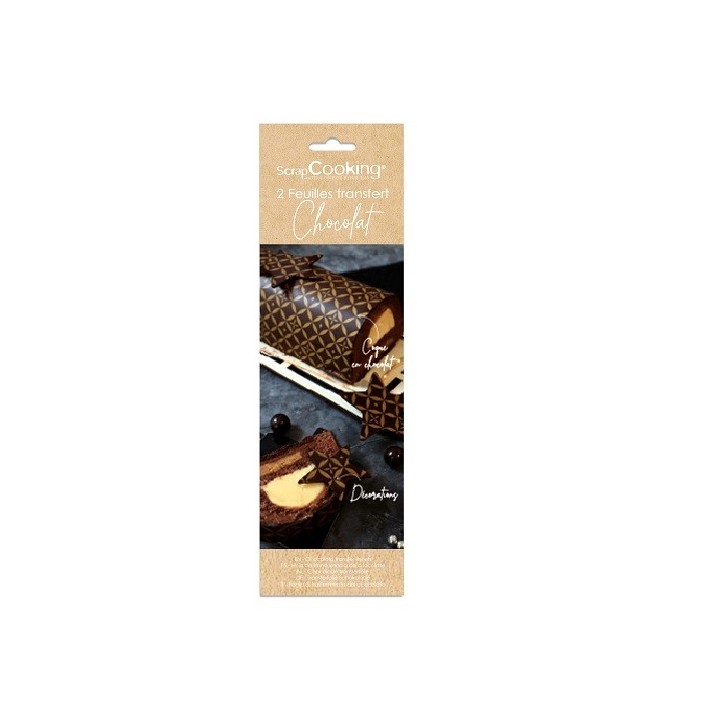 ScrapCooking Couture Chocolate-Flavored Transfer Sheets, Set of 2