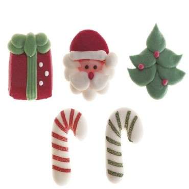 Dekora Christmas Sugar Decorations Blister Set, 12 pcs