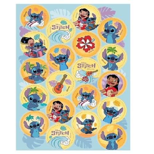 DeKora 34mm Edible Stitch Cupcake Toppers, 20pcs