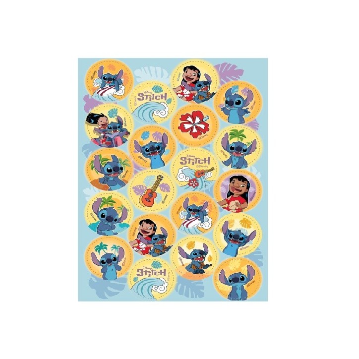 DeKora 34mm Edible Stitch Cupcake Toppers, 20pcs