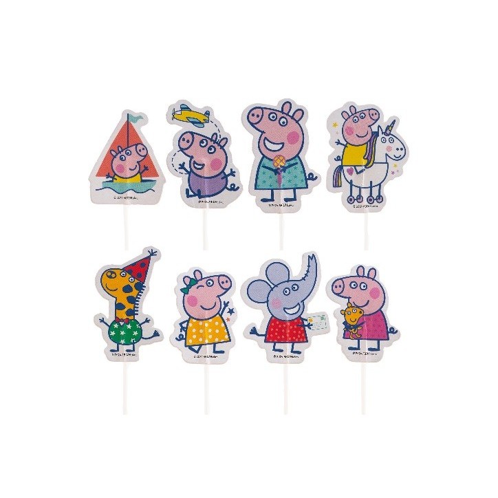 DeKora Peppa Pig Cake Toppers, 16 pcs