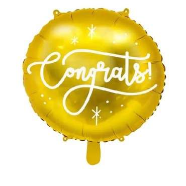 PartyDeco Congrats Foil Balloon, 45cm