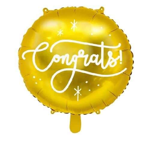 PartyDeco Congrats Folienballon, 45cm