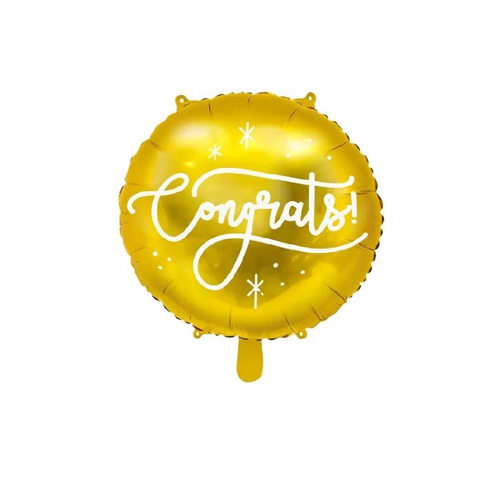 PartyDeco Congrats Foil Balloon, 45cm