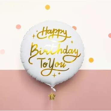 PartyDeco Happy Birthday To You Foil Balloon, 35cm