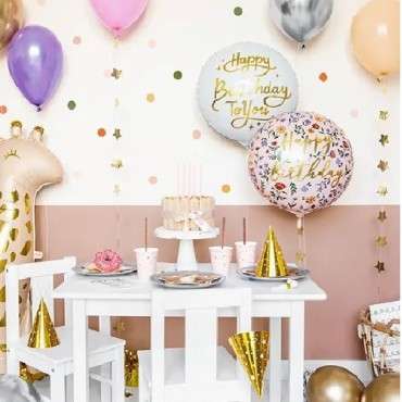 PartyDeco Happy Birthday To You Foil Balloon, 35cm