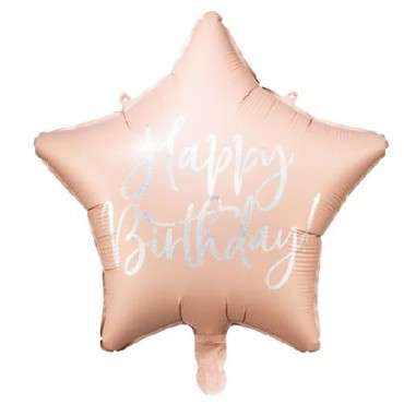 PartyDeco Happy Birthday Pink Foil Balloon, 40cm