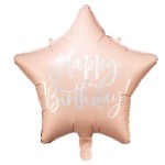 PartyDeco Happy Birthday Pink Foil Balloon, 40cm