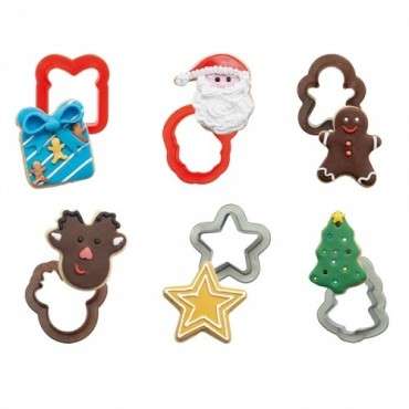 Mini Christmas Cookie Cutter Set 6-Piece – Festive Baking 🎅