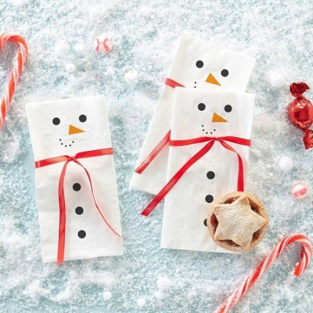 Ginger Ray Snowman Napkins – Set of 16