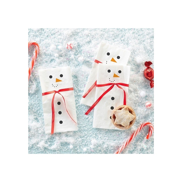 Ginger Ray Snowman Napkins – Set of 16