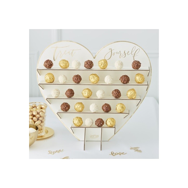 Ginger Ray Heart-shaped Chocolate Stand – Perfect for Treats