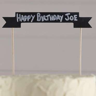 Ginger Ray Chalkboard Cake Topper – Personalized Cake Decoration