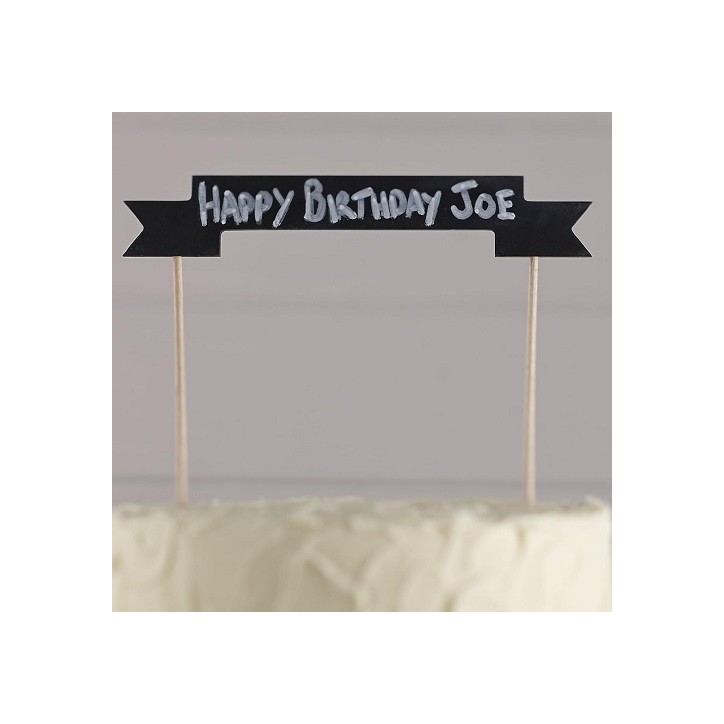 Ginger Ray Chalkboard Cake Topper – Personalized Cake Decoration