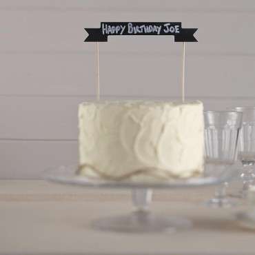 Ginger Ray Chalkboard Cake Topper – Personalized Cake Decoration