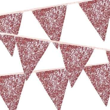 Talking Tables Pink Glitter Bunting – 3m Party Decoration