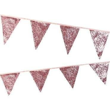 Talking Tables Pink Glitter Girlande – 3 Meter Wimpelkette