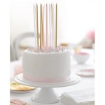 Talking Tables Long Gold-Pink-White Birthday Candles, 16 Pcs