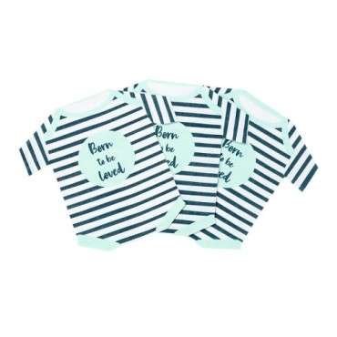 Born to be Loved Napkins Blue – Onesie Shape, 33x33cm