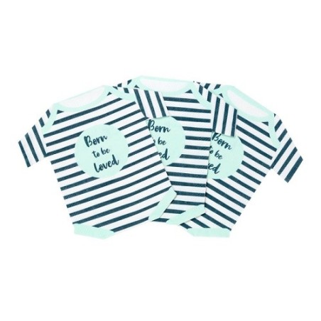 Born to be Loved Napkins Blue – Onesie Shape, 33x33cm