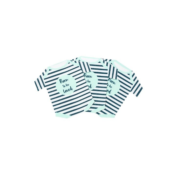 Born to be Loved Napkins Blue – Onesie Shape, 33x33cm