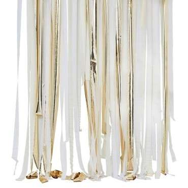 Ginger Ray Streamer Backdrop Gold & Weiss – Elegante Party Deko