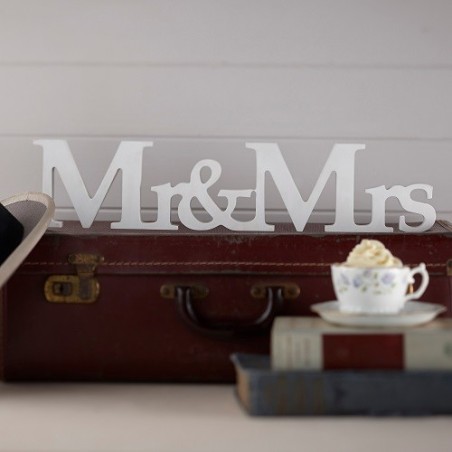 Mr & Mrs Freestanding Wooden Sign - Vintage Affair