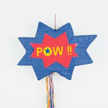 Superhero POW Piñata for Kids’ Birthdays & Parties