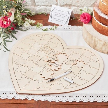 Heart Puzzle Guest Book for Weddings | Ginger Ray