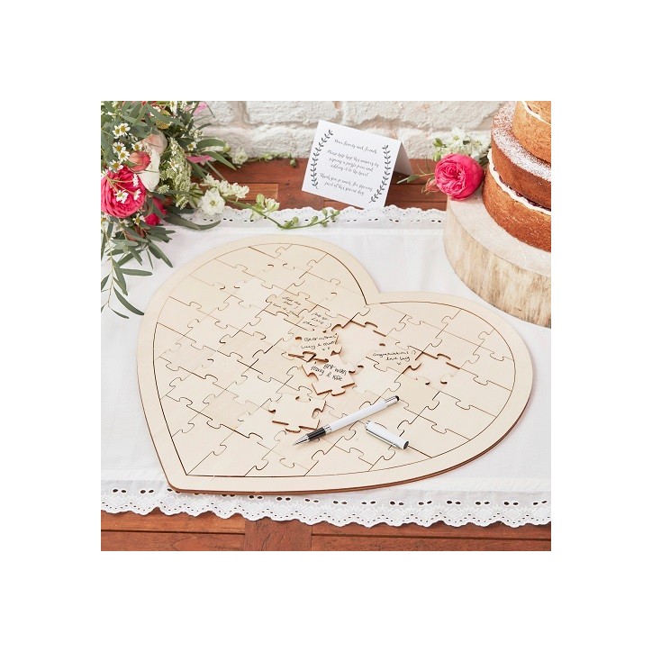 Heart Puzzle Guest Book for Weddings | Ginger Ray