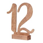 Ginger Ray Rose Gold Glitter Standing Table Numbers 1-12