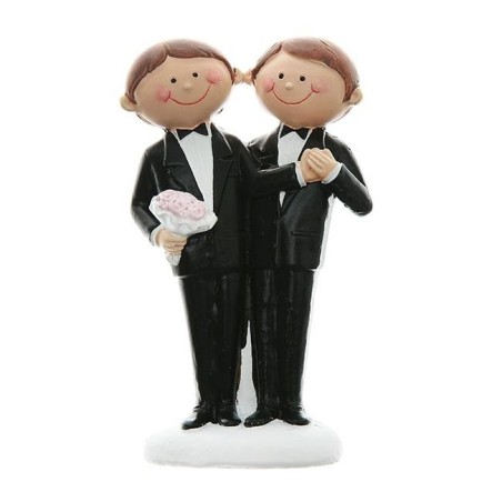 Wedding Couple Men Cake Topper – Elegant Wedding Cake Decoration