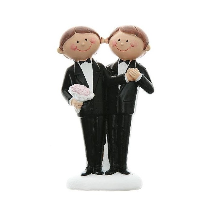 Wedding Couple Men Cake Topper – Elegant Wedding Cake Decoration