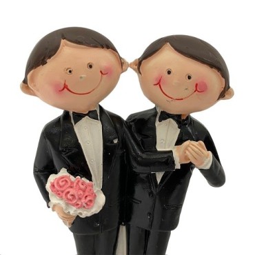 Wedding Couple Men Cake Topper – Elegant Wedding Cake Decoration