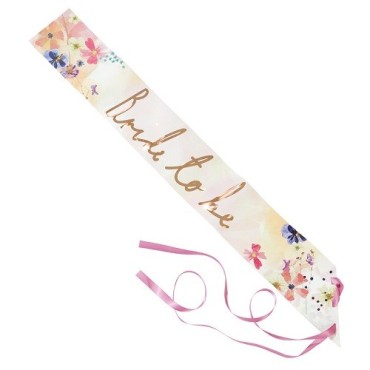 Talking Tables Floral Bride-to-be Sash – Bachelorette Party Accessory