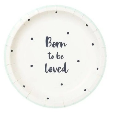 Talking Tables Kuchenteller Born to be Loved – Perfekt für Babyshower