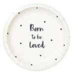 Talking Tables Born to be loved Plates, 12 pcs