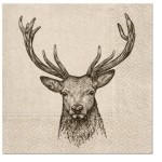 PAW Deer Head Napkins, 20 pcs