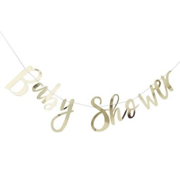 Baby Shower Garland Gold – Ginger Ray Baby Party Decoration