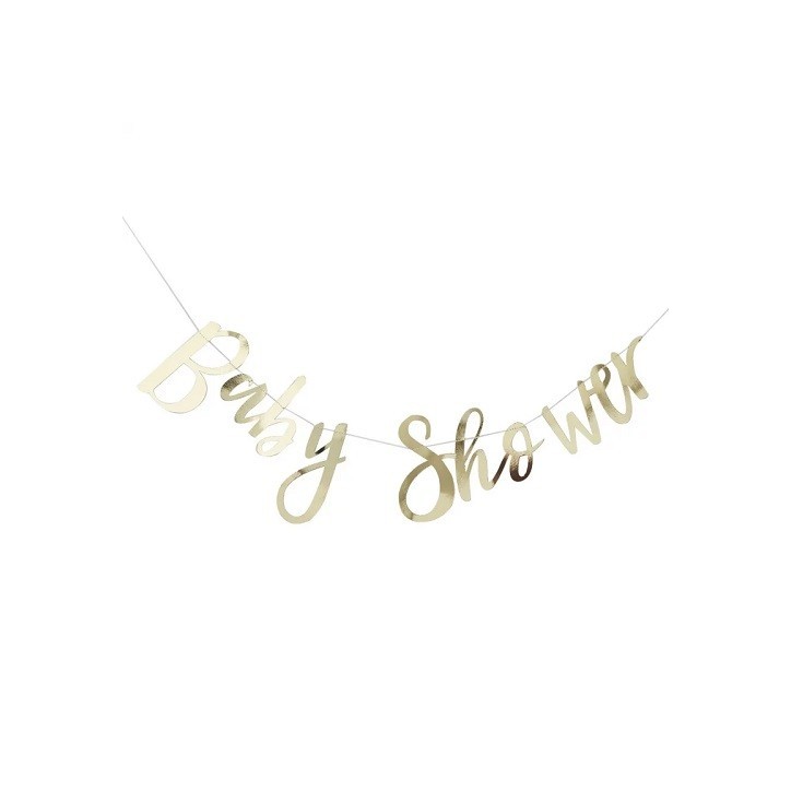 Baby Shower Garland Gold – Ginger Ray Baby Party Decoration