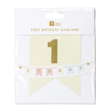 Talking Tables 1 TODAY Garland – Pastel Colors, First Birthday