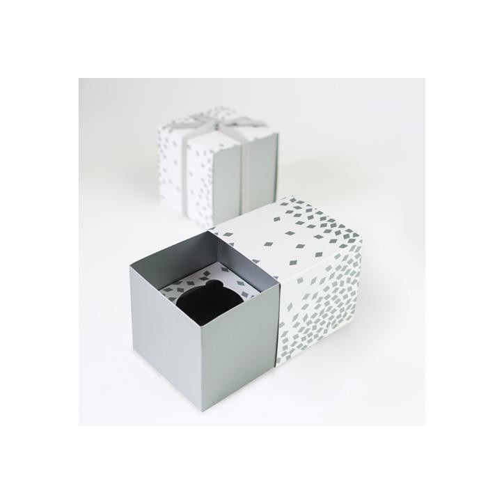 Paper Eskimo Cupcake Boxes Silver Geo – Elegant Packaging for Cupcakes