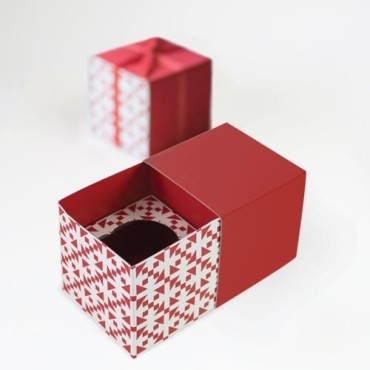 Paper Eskimo Cupcake Box Red Aztec – Stylish Cupcake Packaging