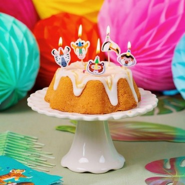 Talking Tables Party Animals Birthday Candles – 5 Fun Designs