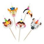 Talking Tables Party Animals Cake Candles, 5 pcs