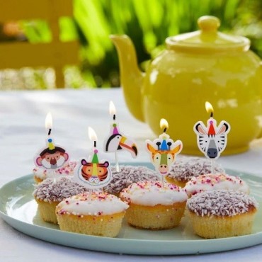 Talking Tables Party Animals Birthday Candles – 5 Fun Designs