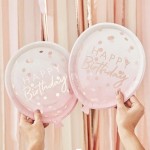 Ginger Ray Birthday Balloon Plates, 8 pcs