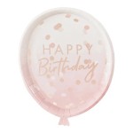 Ginger Ray Birthday Balloon Plates, 8 pcs