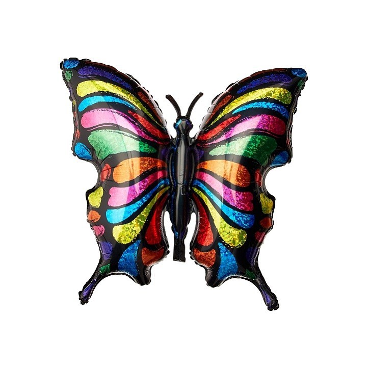 🦋 Rainbow Butterfly Foil Balloon 84 cm | Party Décor